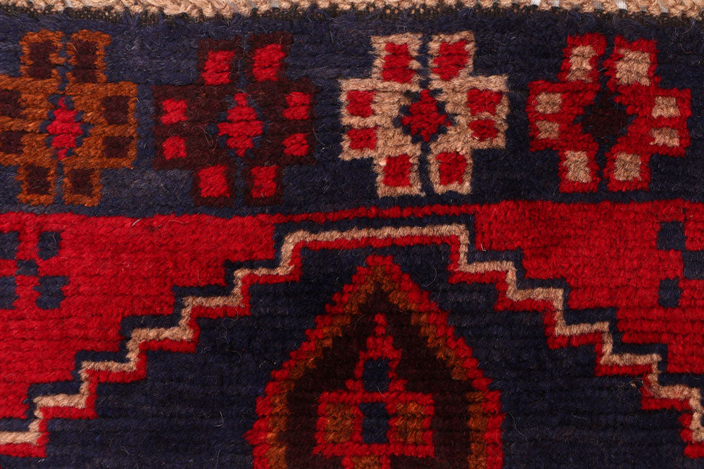 Dark Slateblue Baluchi 2' 6 x 12' 8 - No. 55190 - ALRUG Rug Store