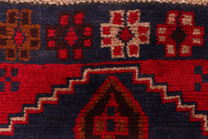 Dark Slateblue Baluchi 2' 6 x 12' 8 - No. 55190 - ALRUG Rug Store