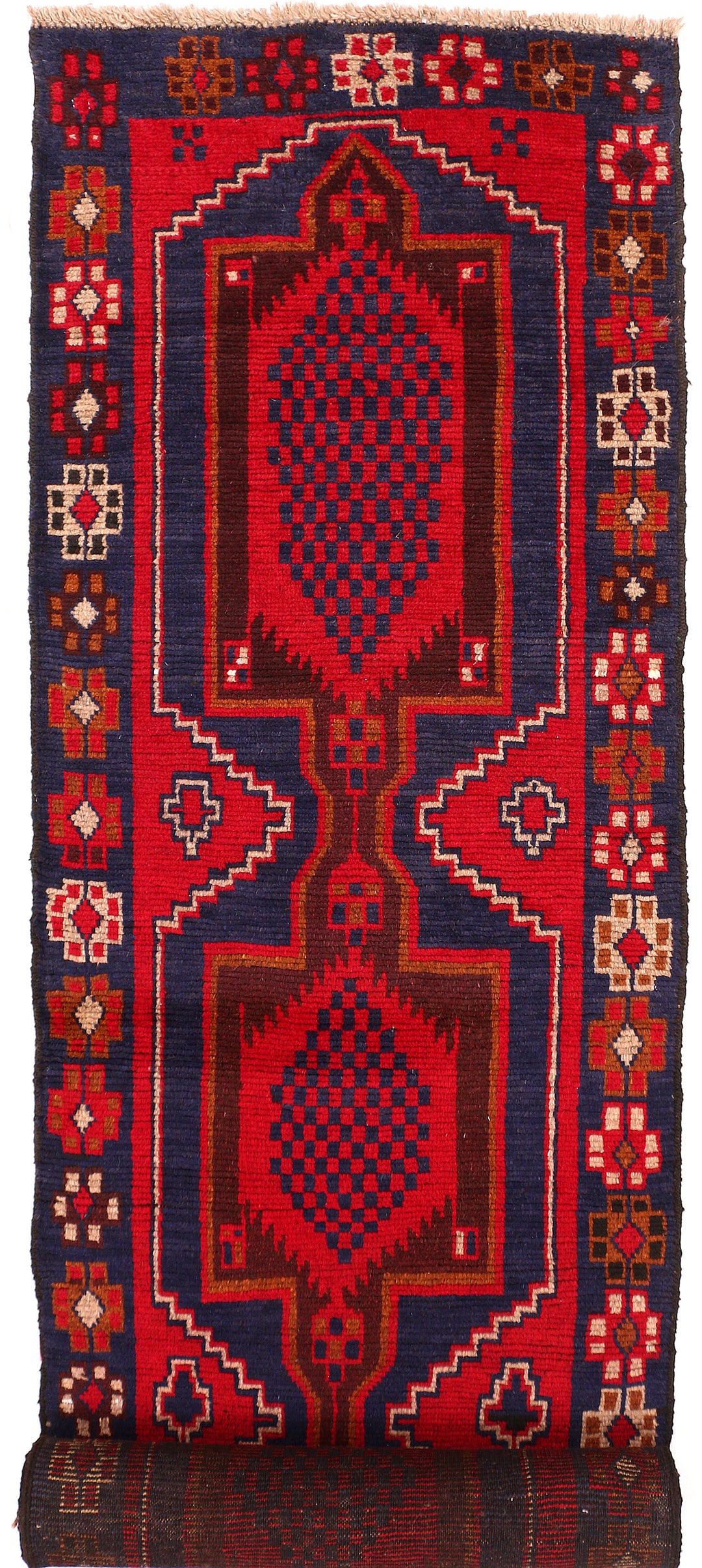 Dark Slateblue Baluchi 2' 6 x 12' 8 - No. 55190 - ALRUG Rug Store
