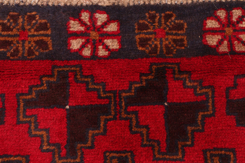 Firebrick Baluchi 2' 9 x 13' 4 - No. 55191 - ALRUG Rug Store