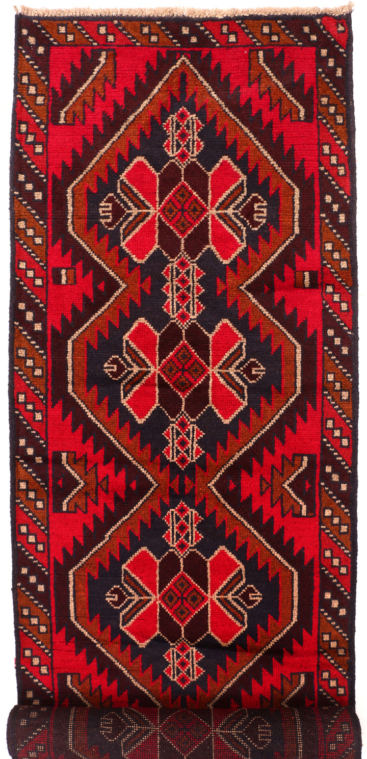 Multi Colored Baluchi 2' 8 x 12' 3 - No. 55198 - ALRUG Rug Store