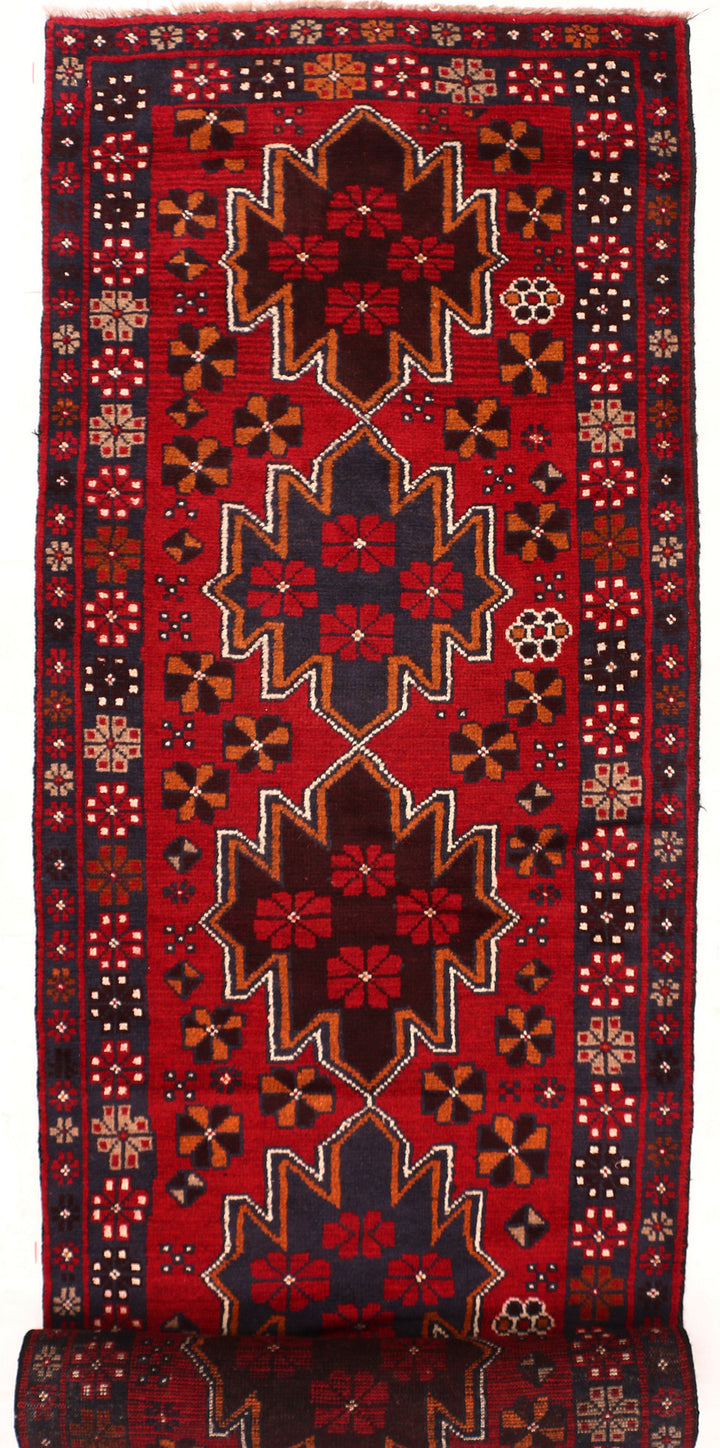 Dark Red Baluchi 2' 9 x 13' 2 - No. 55199 - ALRUG Rug Store