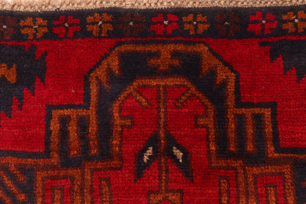 Firebrick Baluchi 2' 7 x 13' 4 - No. 55201 - ALRUG Rug Store