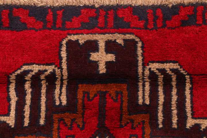 Red Baluchi 2' 9 x 12' 10 - No. 55202 - ALRUG Rug Store