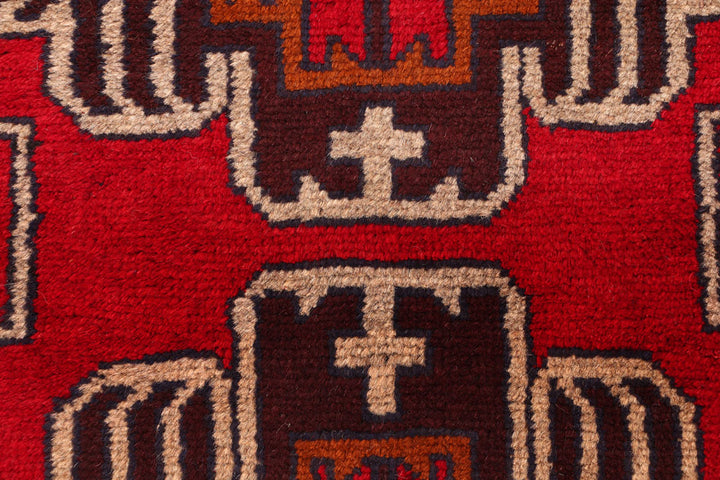 Red Baluchi 2' 9 x 12' 10 - No. 55202 - ALRUG Rug Store