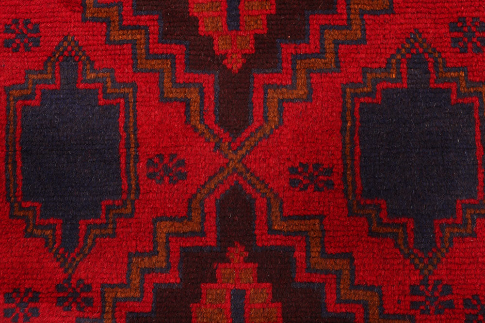 Firebrick Baluchi 2' 7 x 12' 10 - No. 55203 - ALRUG Rug Store