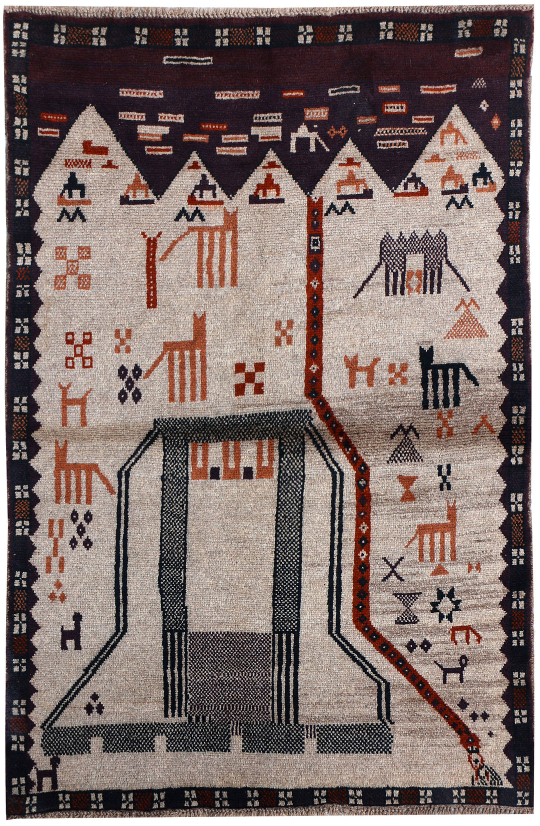 Linen Baluchi 3' 10 x 6' - No. 55230 - ALRUG Rug Store