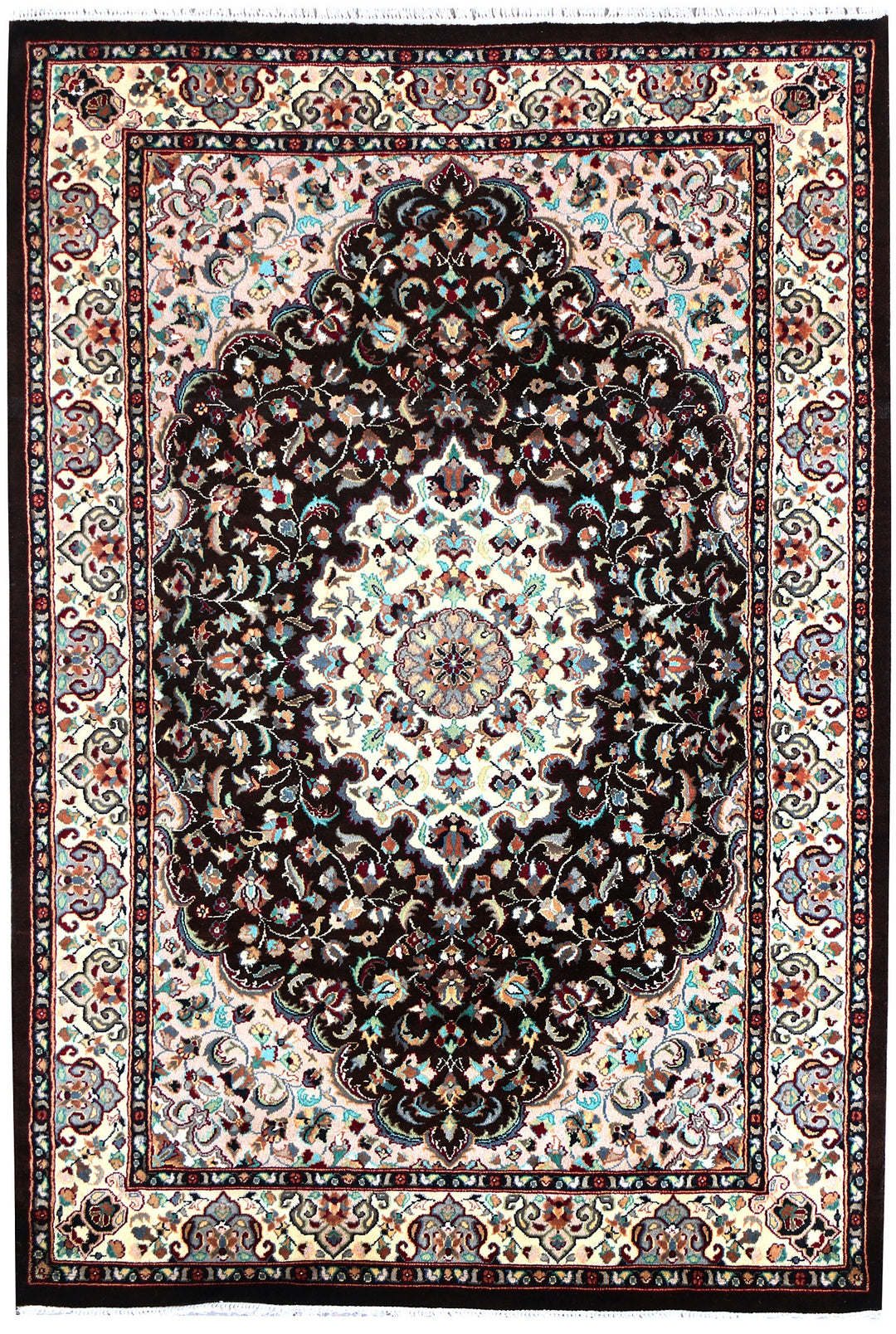 Black Isfahan 4' 7 x 6' 10 - No. 55236 - ALRUG Rug Store