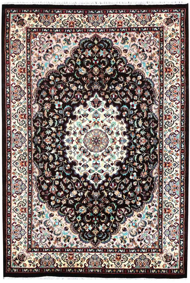 Black Isfahan 4' 7 x 6' 10 - No. 55236 - ALRUG Rug Store