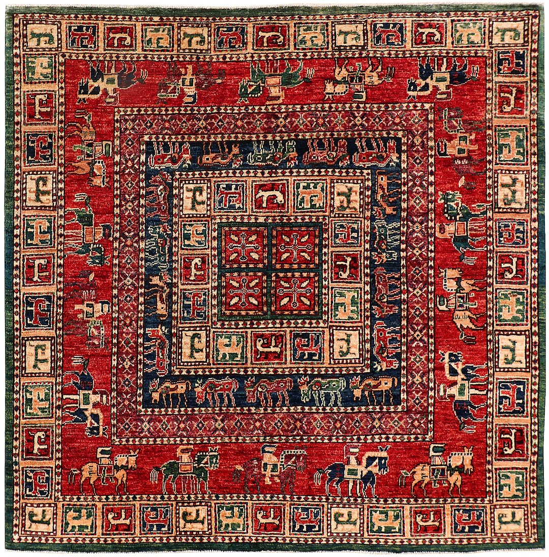 Firebrick Ziegler 4' 10 x 4' 11 - No. 55506 - ALRUG Rug Store