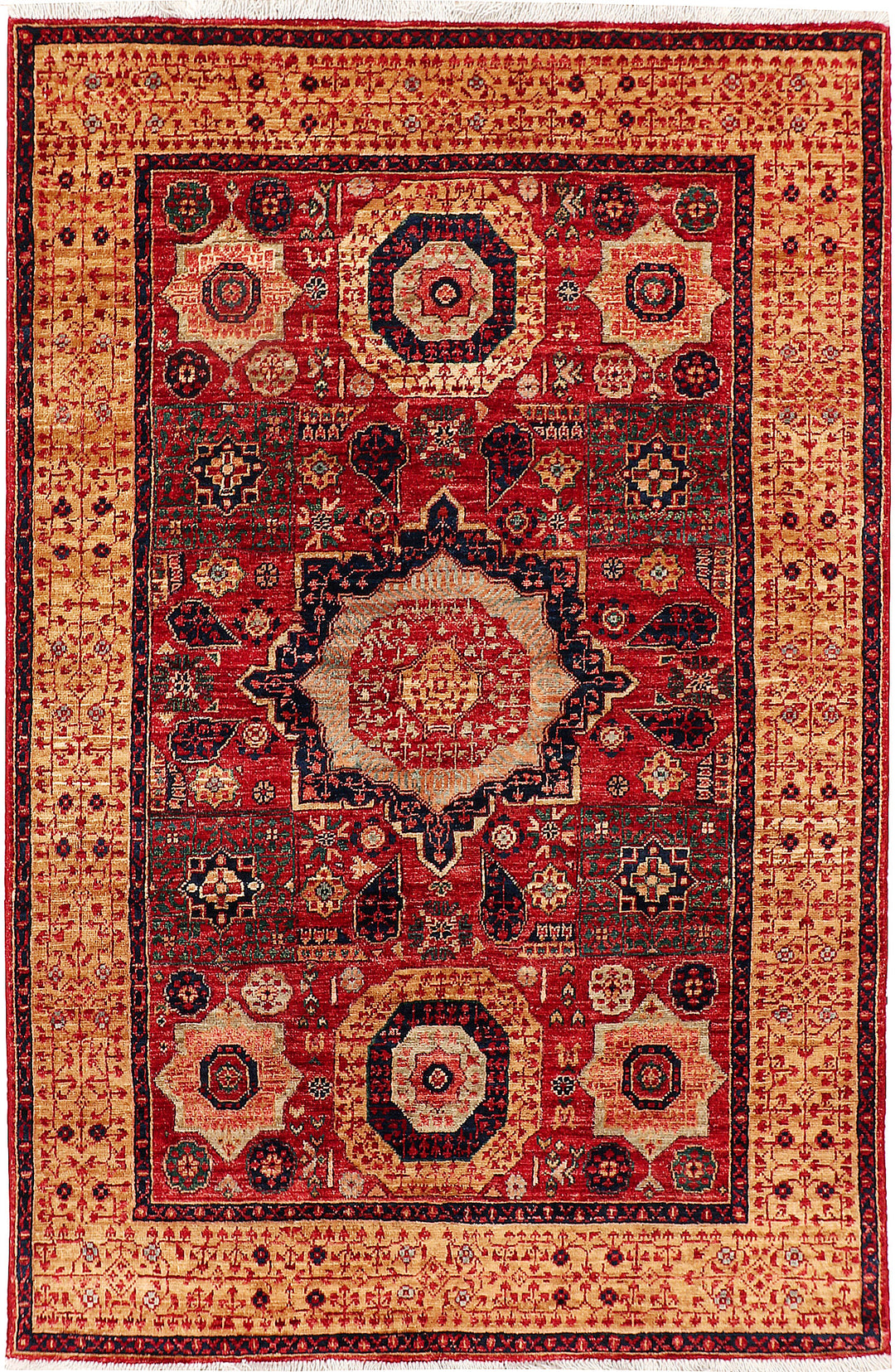 Firebrick Mamluk 3' 10 x 5' 9 - No. 55534 - ALRUG Rug Store
