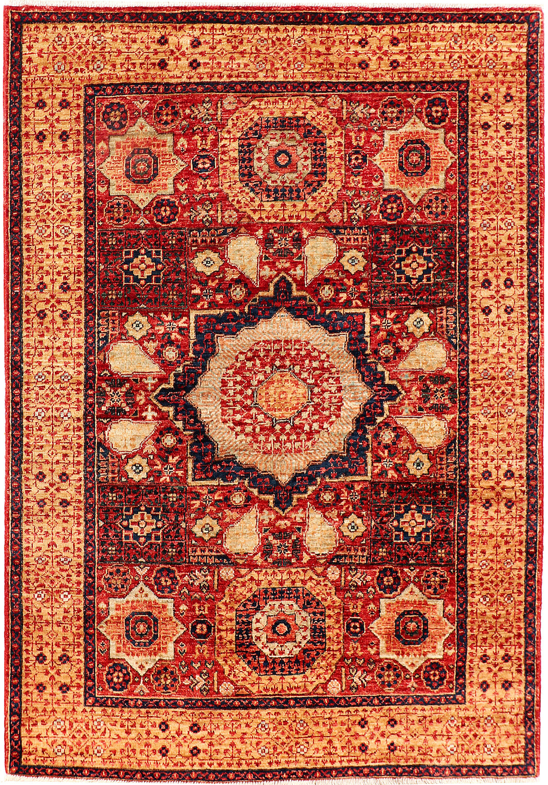Firebrick Mamluk 3' 10 x 5' 7 - No. 55535 - ALRUG Rug Store