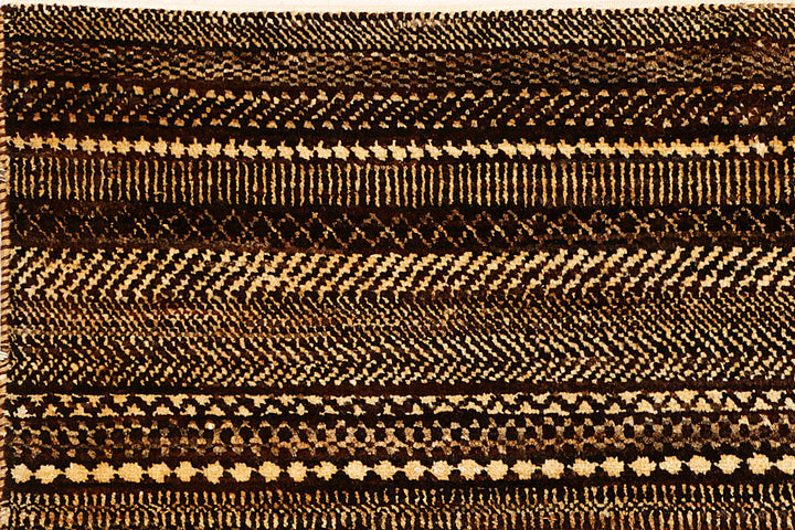 Saddle Brown Gabbeh 6' 6 x 7' 11 - No. 55563 - ALRUG Rug Store