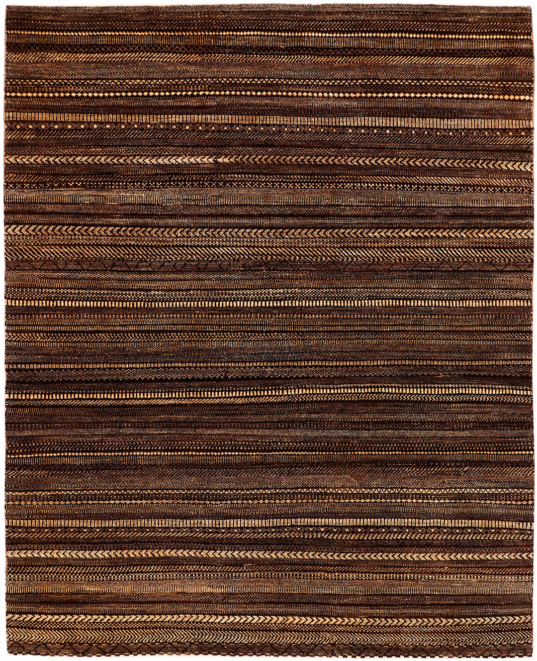 Saddle Brown Gabbeh 6' 6 x 7' 11 - No. 55563 - ALRUG Rug Store