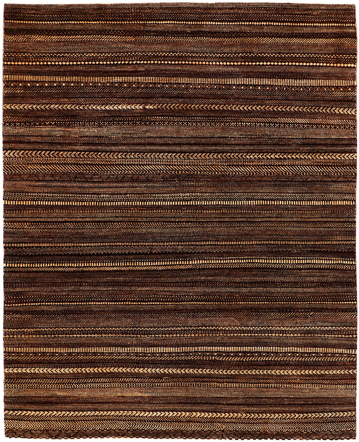 Saddle Brown Gabbeh 6' 6 x 7' 11 - No. 55563 - ALRUG Rug Store