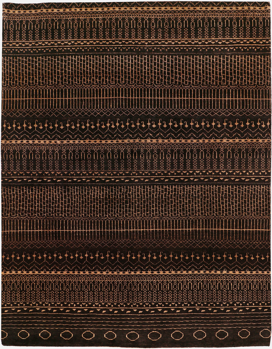 Saddle Brown Gabbeh 8' x 10' - No. 55566 - ALRUG Rug Store