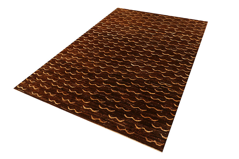 Saddle Brown Gabbeh 5' 6 x 8' 1 - No. 55608 - ALRUG Rug Store