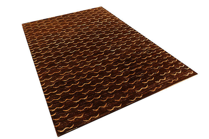 Saddle Brown Gabbeh 5' 6 x 8' 1 - No. 55608 - ALRUG Rug Store