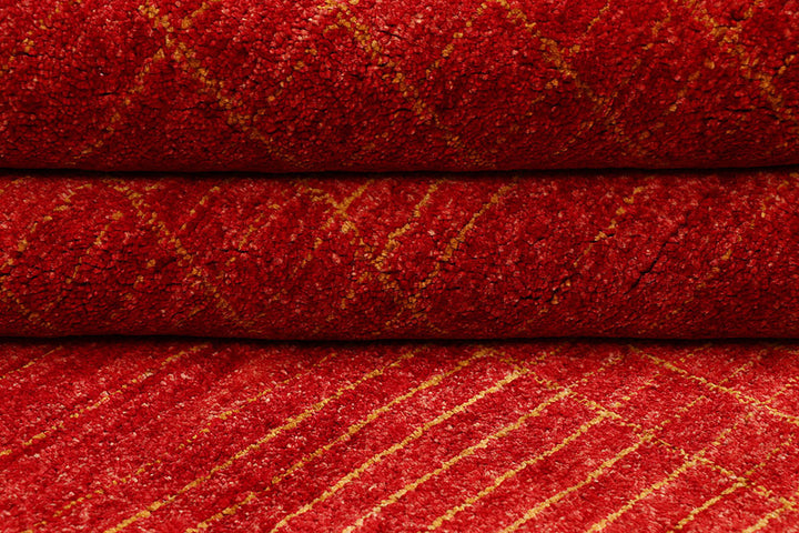 Red Gabbeh 4'  4" x 7'  2" - No. QA52735