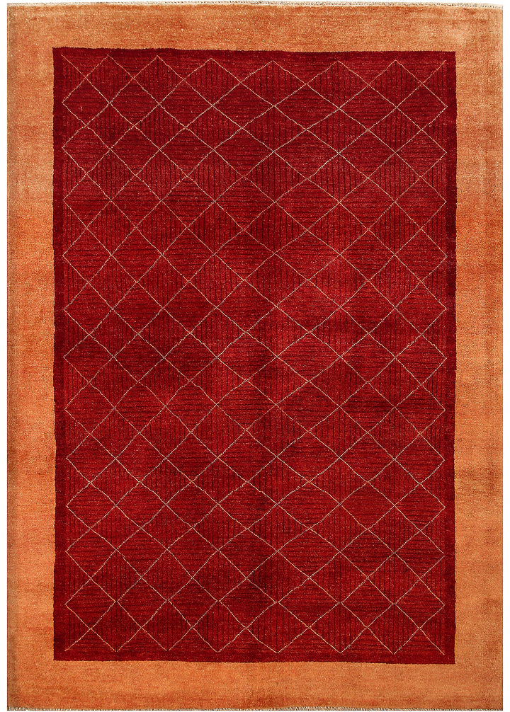 Maroon Gabbeh 5' 8 x 7' 11 - No. 55619 - ALRUG Rug Store