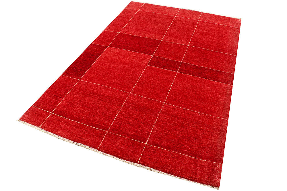 Crimson Gabbeh 4' 8 x 7' 1 - No. 55622 - ALRUG Rug Store