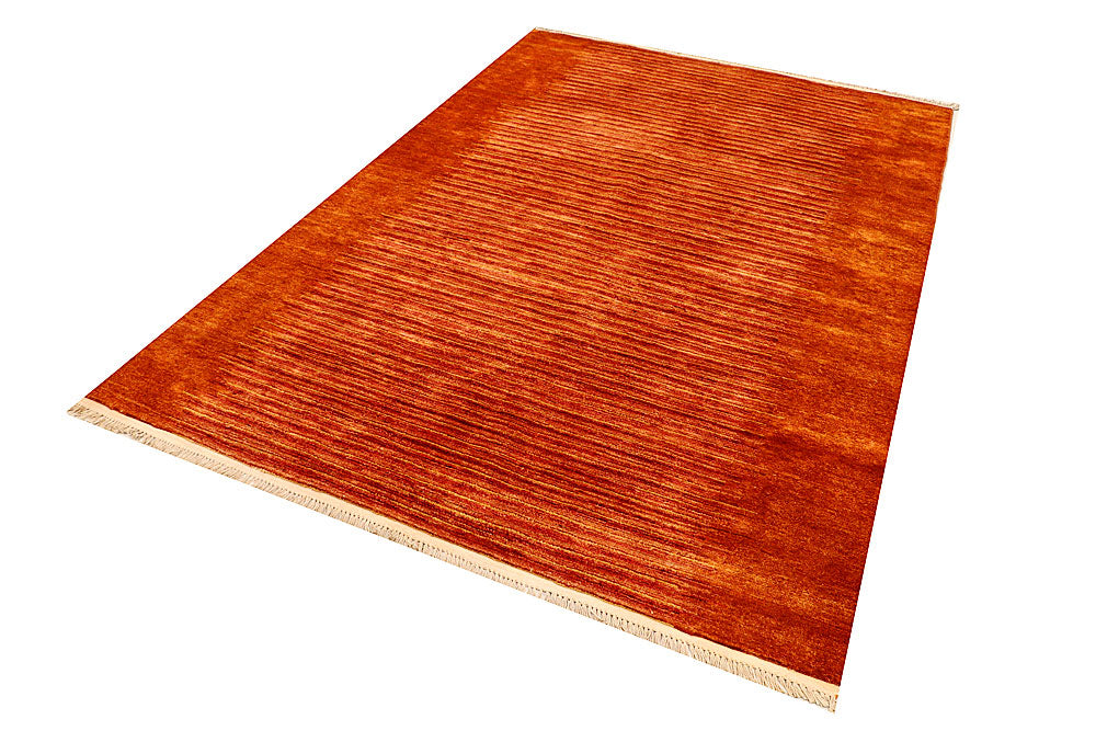 Dark Orange Gabbeh 4' 11 x 7' 11 - No. 55631 - ALRUG Rug Store