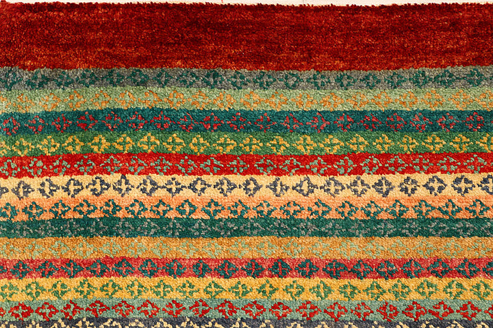 Multi Colored Gabbeh 4' 6 x 6' 5 - No. 55669 - ALRUG Rug Store