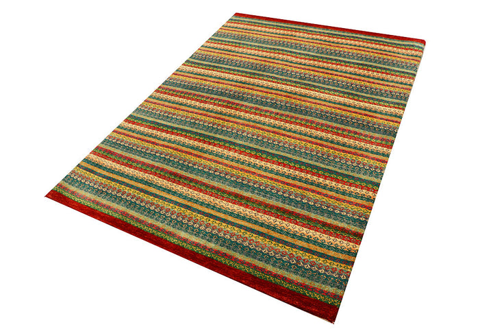 Multi Colored Gabbeh 4' 6 x 6' 5 - No. 55669 - ALRUG Rug Store