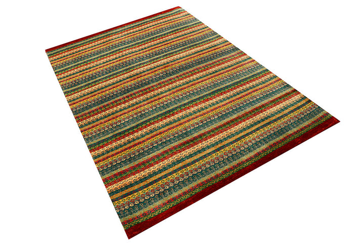 Multi Colored Gabbeh 4' 6 x 6' 5 - No. 55669 - ALRUG Rug Store