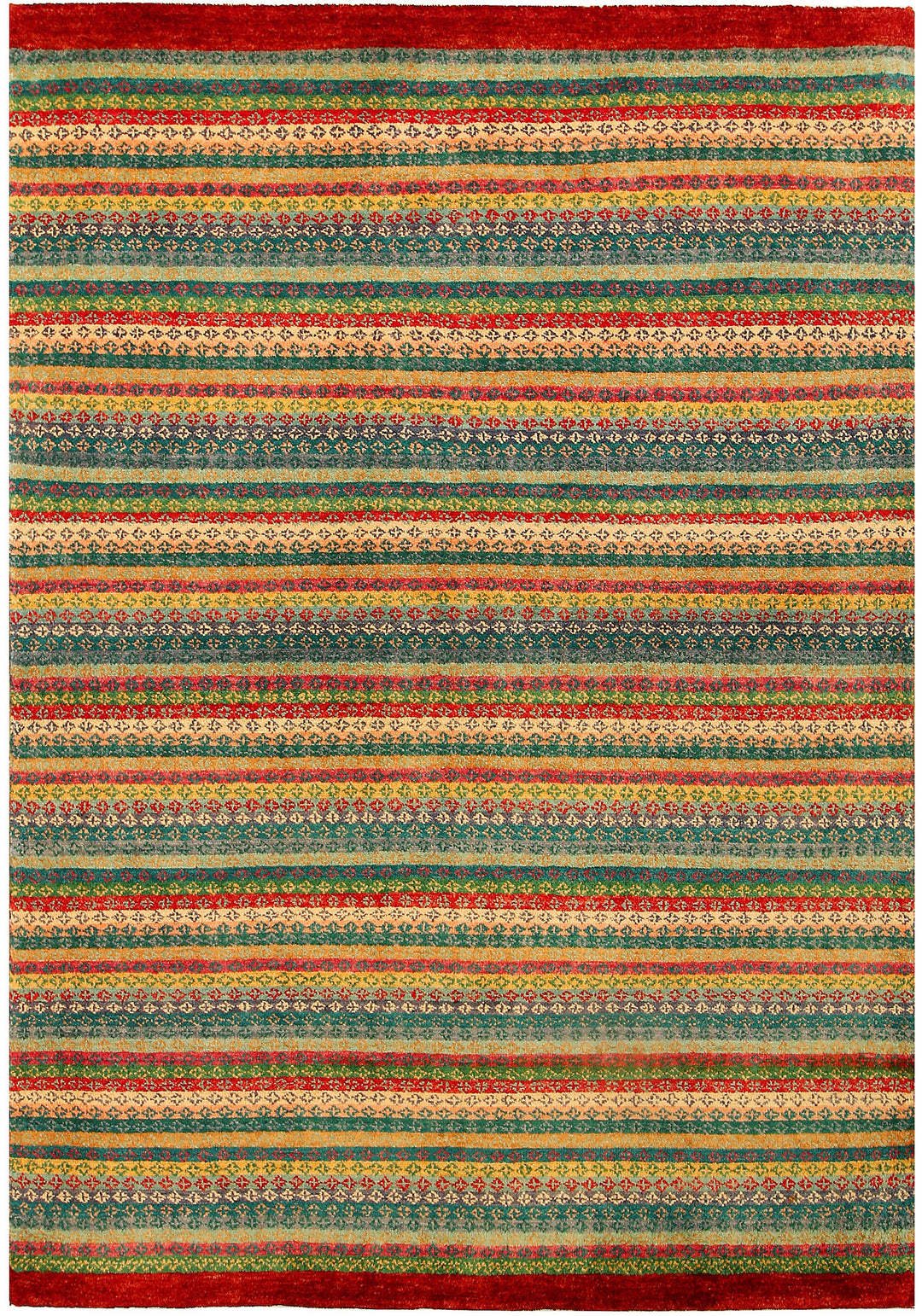 Multi Colored Gabbeh 4' 6 x 6' 5 - No. 55669 - ALRUG Rug Store