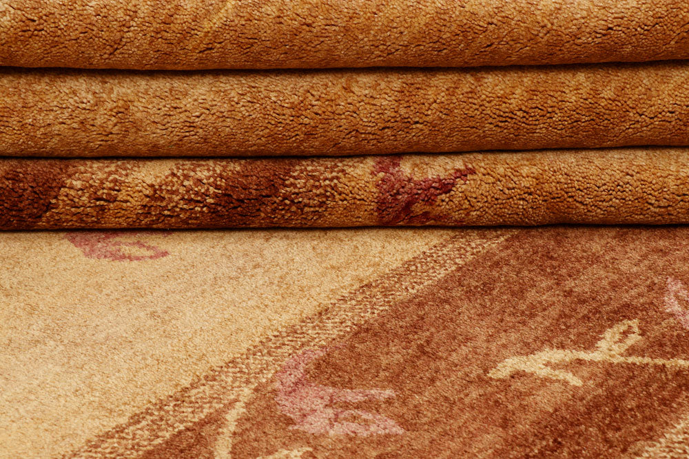 Sandy Brown Gabbeh 5' 4 x 8' 8 - No. 55671 - ALRUG Rug Store