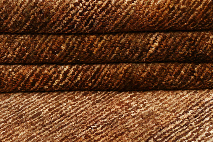 Saddle Brown Gabbeh 5' 5 x 8' - No. 55684 - ALRUG Rug Store