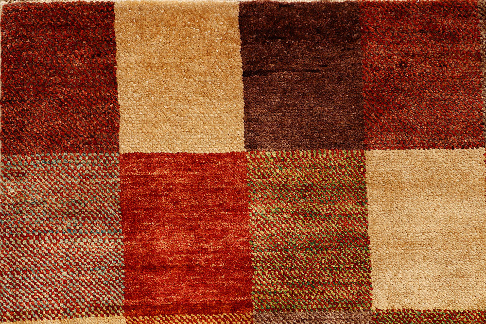 Multi Colored Gabbeh 4' 6 x 6' 7 - No. 55687 - ALRUG Rug Store