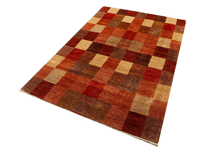 Multi Colored Gabbeh 4' 6 x 6' 7 - No. 55687 - ALRUG Rug Store