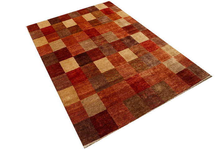Multi Colored Gabbeh 4' 6 x 6' 7 - No. 55687 - ALRUG Rug Store