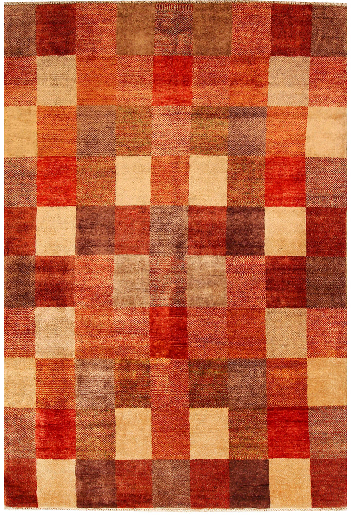 Multi Colored Gabbeh 4' 6 x 6' 7 - No. 55687 - ALRUG Rug Store