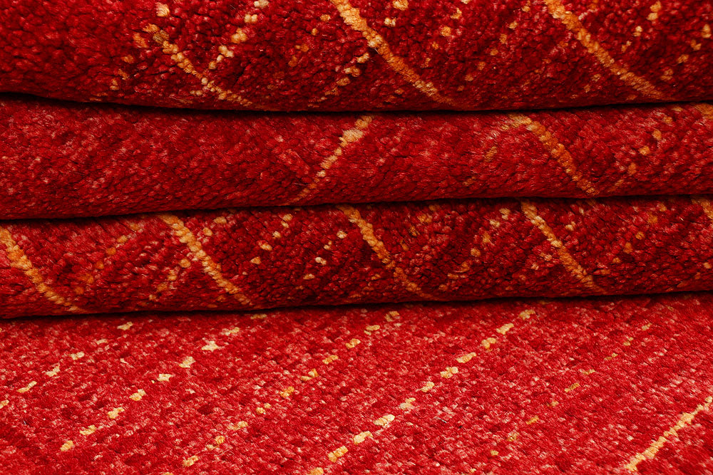 Red Gabbeh 4' 6 x 6' 7 - No. 55690 - ALRUG Rug Store