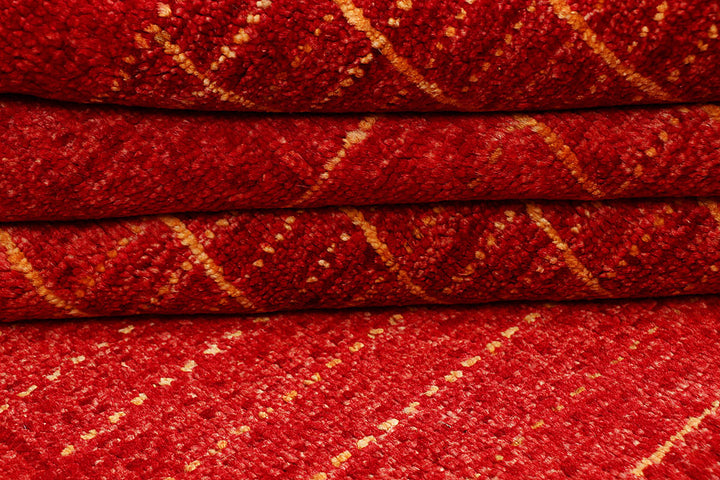 Red Gabbeh 4' 6 x 6' 7 - No. 55690 - ALRUG Rug Store