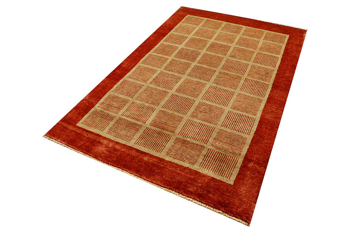 Tan Gabbeh 4' 5 x 6' 9 - No. 55698 - ALRUG Rug Store