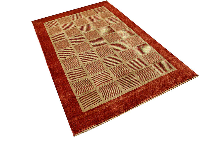 Tan Gabbeh 4' 5 x 6' 9 - No. 55698 - ALRUG Rug Store