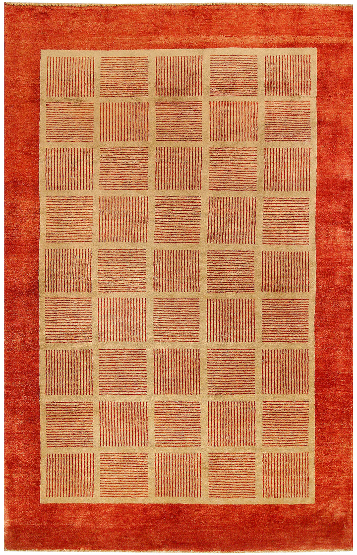 Tan Gabbeh 4' 5 x 6' 9 - No. 55698 - ALRUG Rug Store