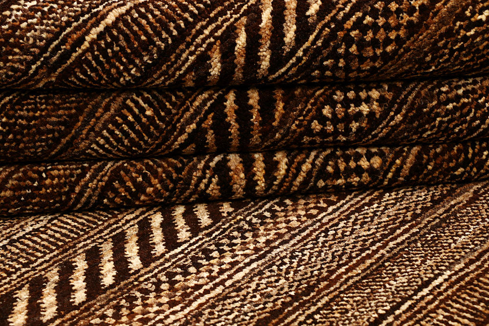 Saddle Brown Gabbeh 4' 7 x 6' 9 - No. 55701 - ALRUG Rug Store