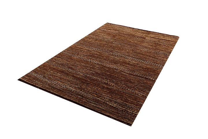 Saddle Brown Gabbeh 4' 7 x 6' 9 - No. 55701 - ALRUG Rug Store