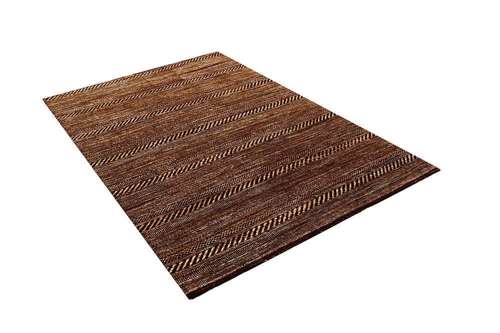 Saddle Brown Gabbeh 4' 7 x 6' 9 - No. 55701 - ALRUG Rug Store