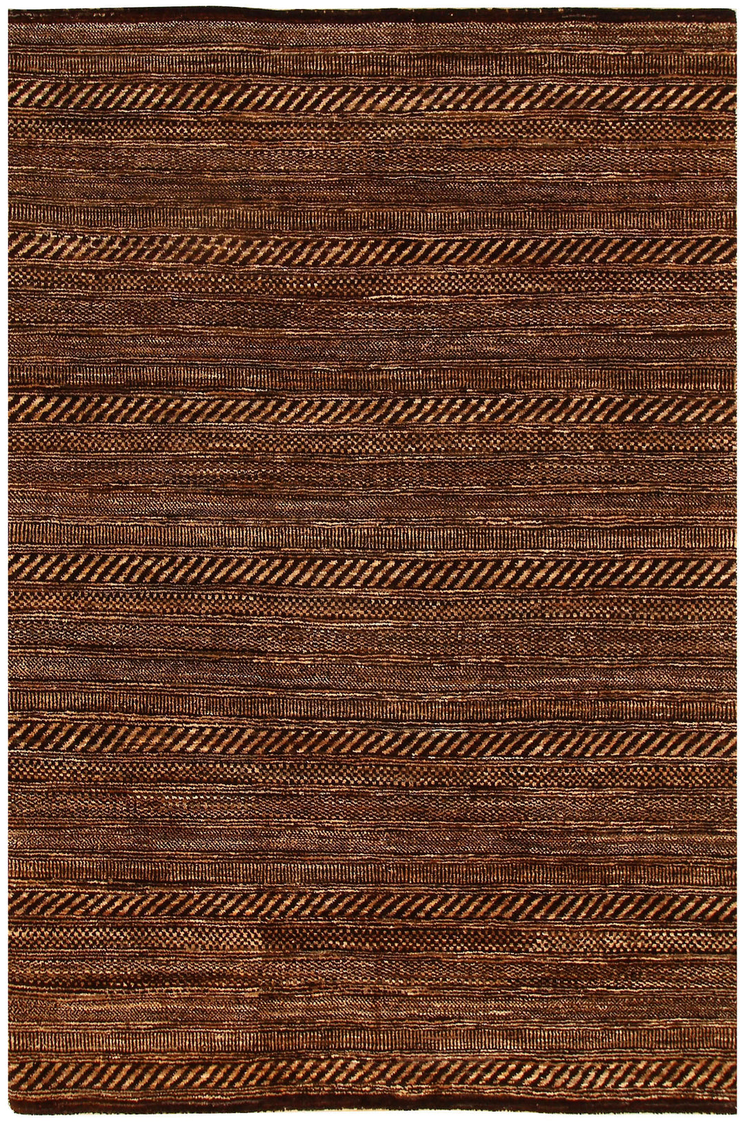 Saddle Brown Gabbeh 4' 7 x 6' 9 - No. 55701 - ALRUG Rug Store