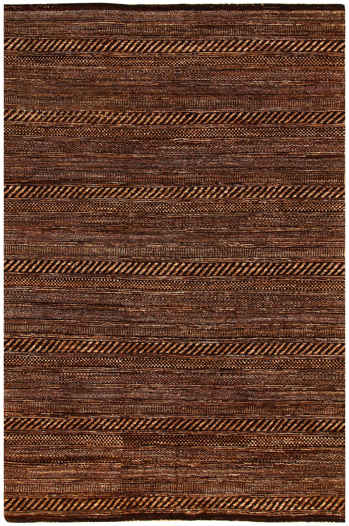 Saddle Brown Gabbeh 4' 7 x 6' 9 - No. 55701 - ALRUG Rug Store