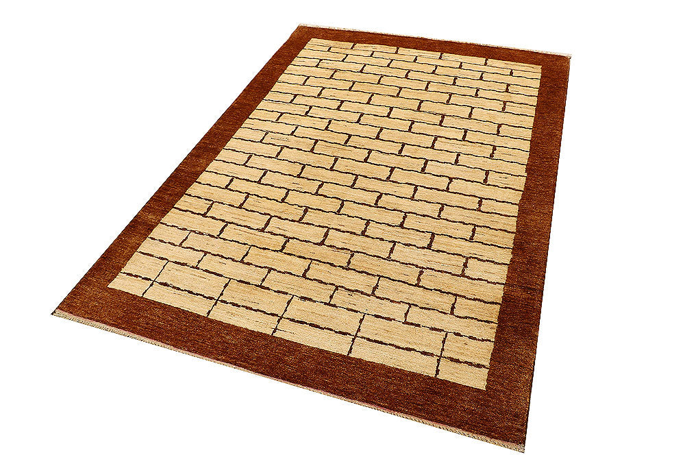 Navajo White Gabbeh 4' 6 x 6' 5 - No. 55702 - ALRUG Rug Store