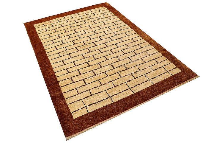 Navajo White Gabbeh 4' 6 x 6' 5 - No. 55702 - ALRUG Rug Store