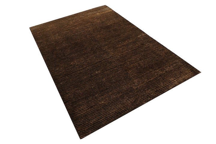 Saddle Brown Gabbeh 4' 6 x 6' 11 - No. 55703 - ALRUG Rug Store