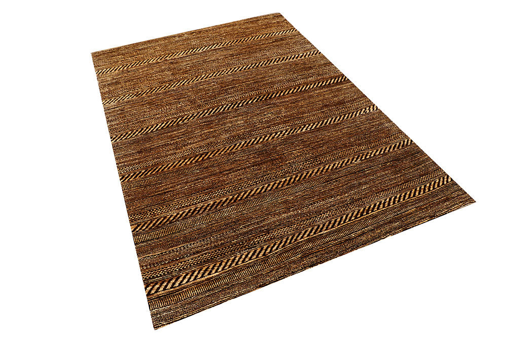 Saddle Brown Gabbeh 4' 6 x 6' 7 - No. 55716 - ALRUG Rug Store